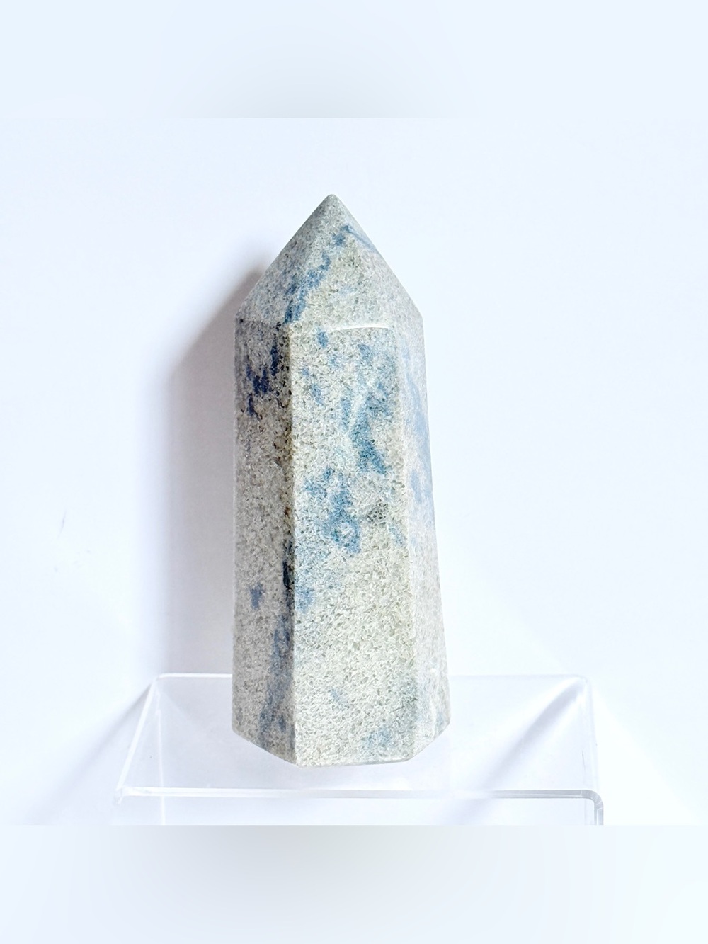 Rare Trolleite Crystal Tower – Grey Matrix & Blue Patterning Obelisk 5.75” 598g